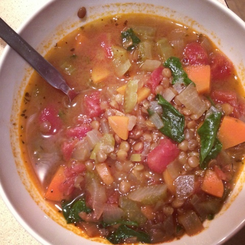 Spinach and Lentil Soup