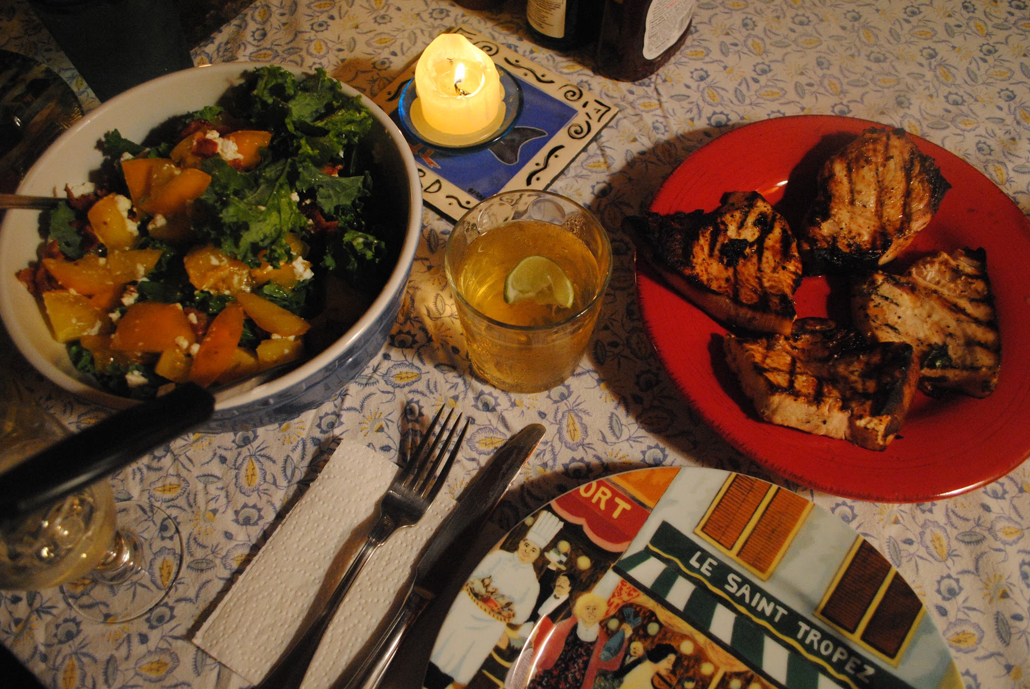 beer clams + heavenly kale salad