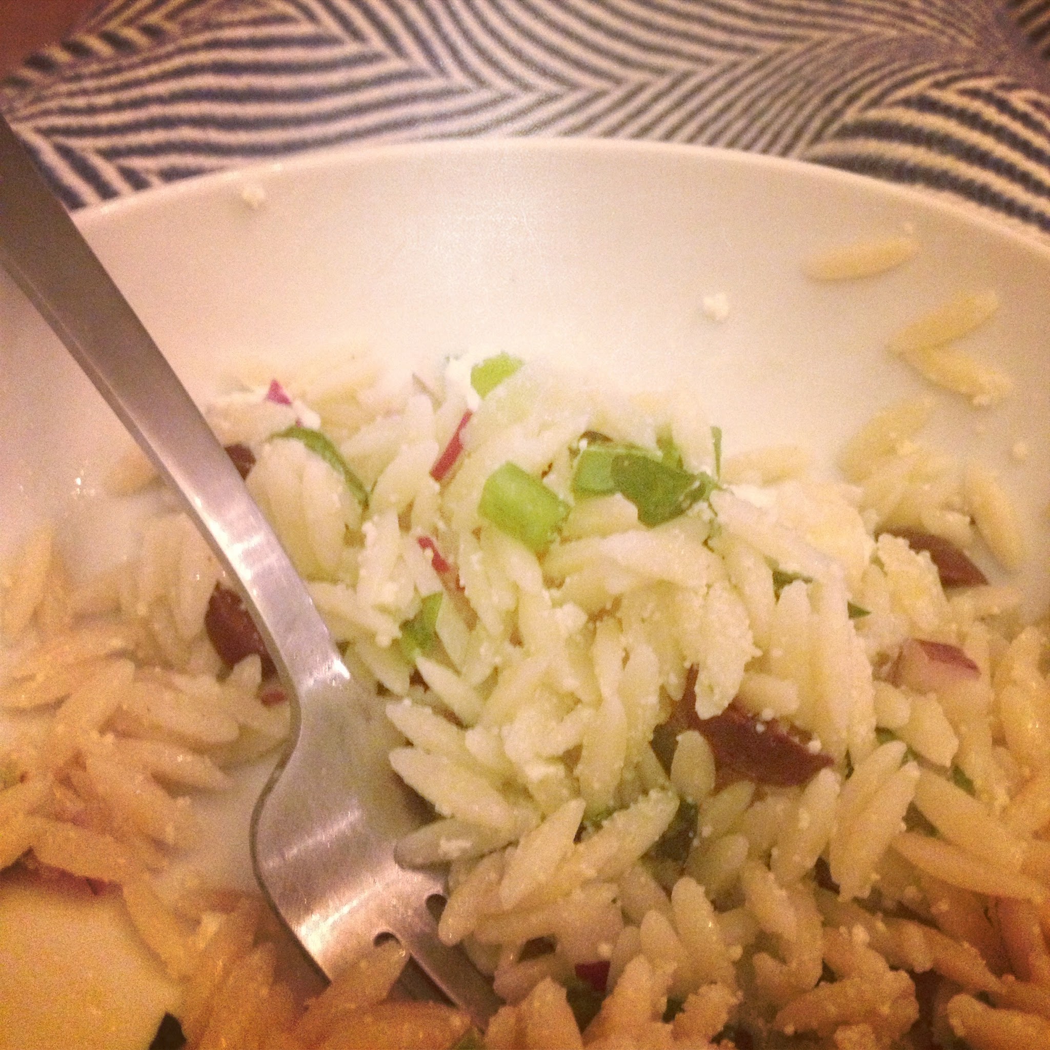 greek-ish orzo salad