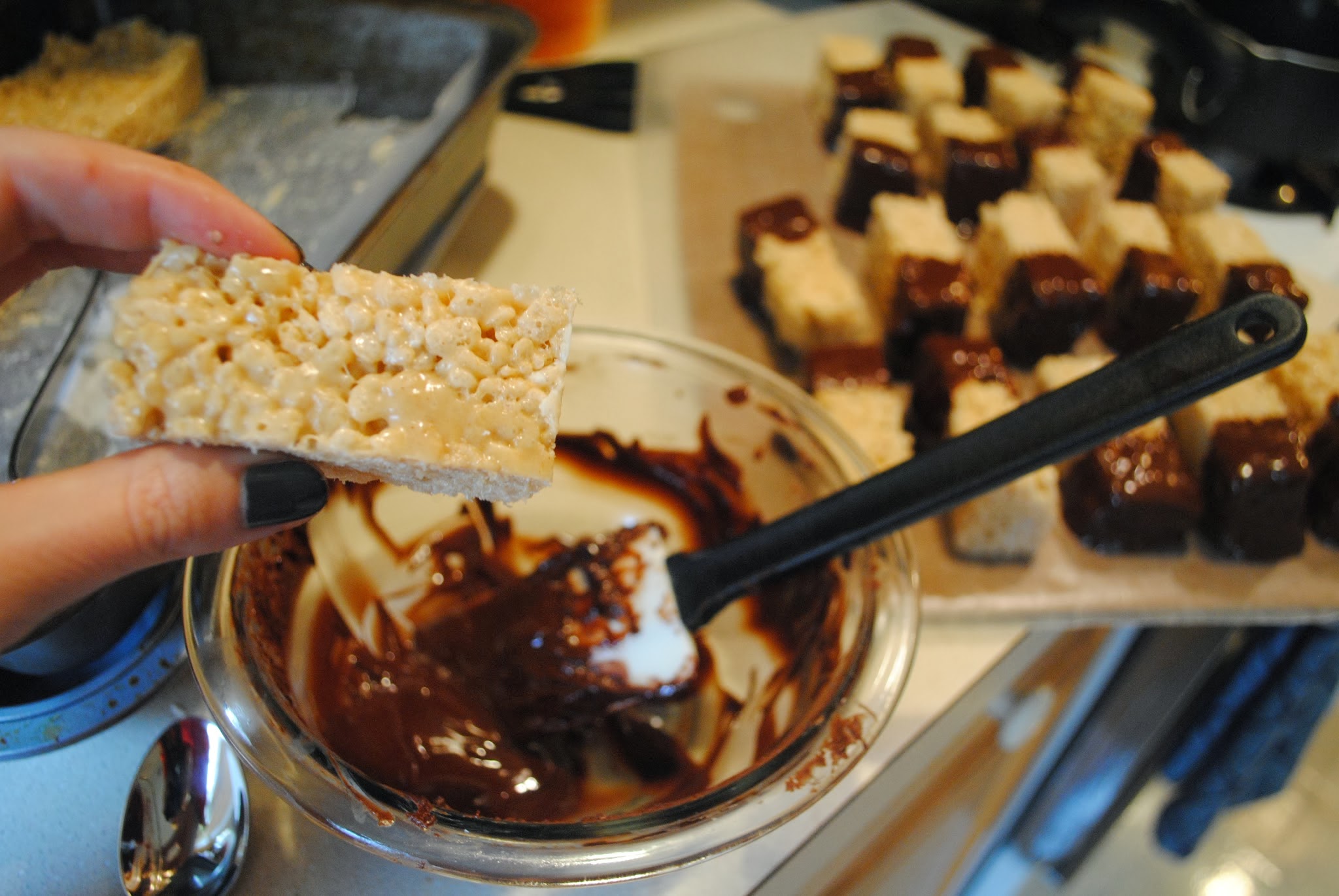 brown butter peanut butter rice krispy treats — image 5