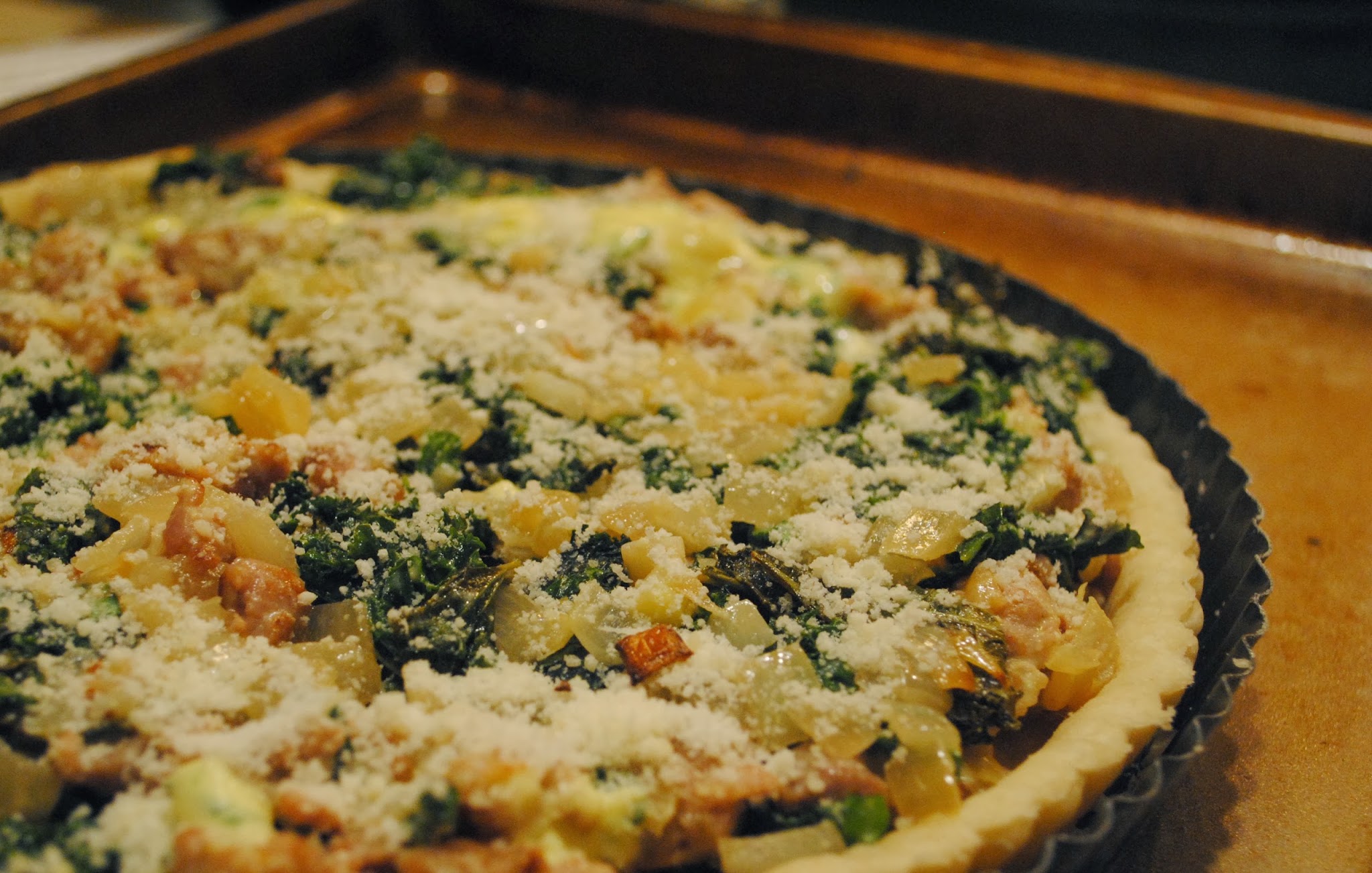 Sausage and Kale Dinner Tart