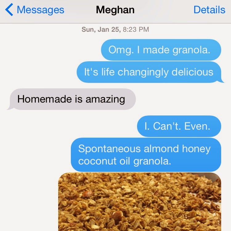 coconut oil honey almond granola — image 3
