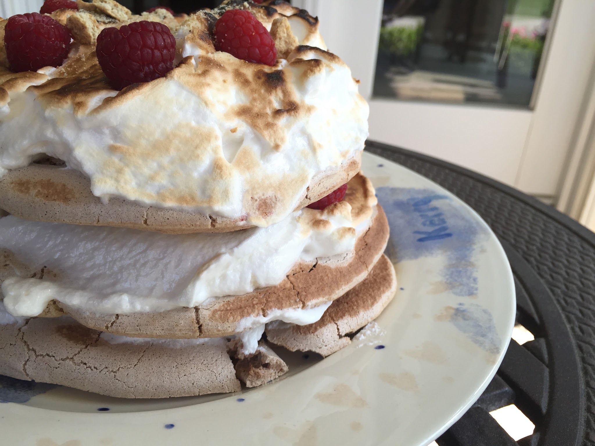 raspberry smores pavlova — image 4