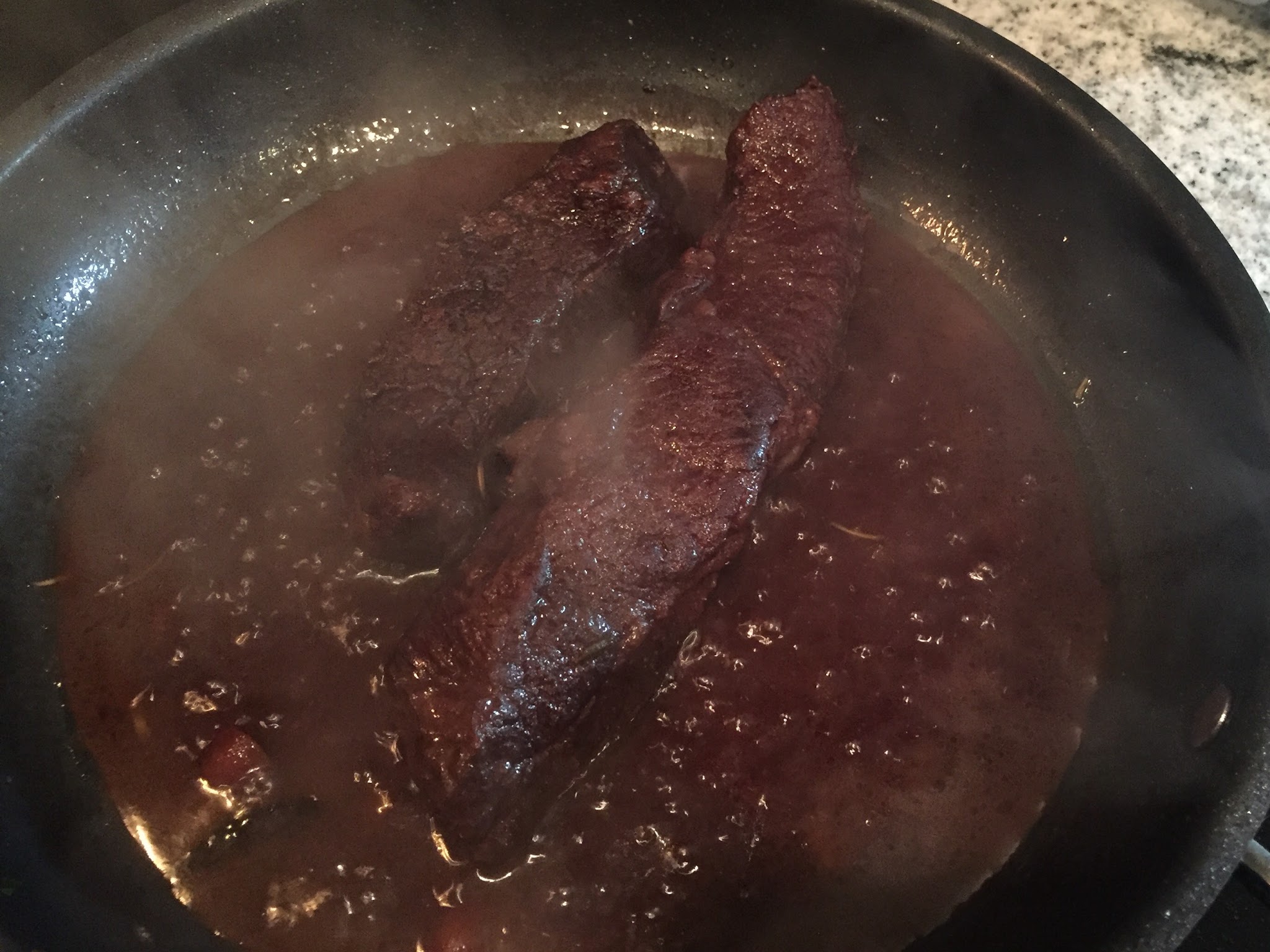 red wine braised short ribs with rosti potatoes — image 4