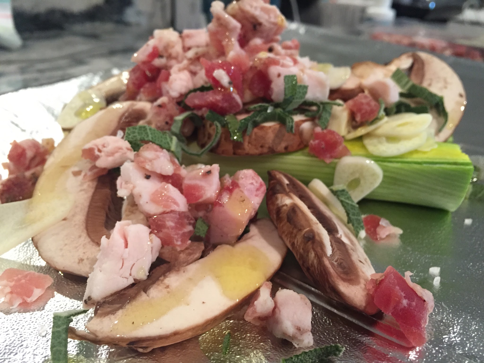 Seared cod with pancetta roasted leeks and mushrooms — image 4
