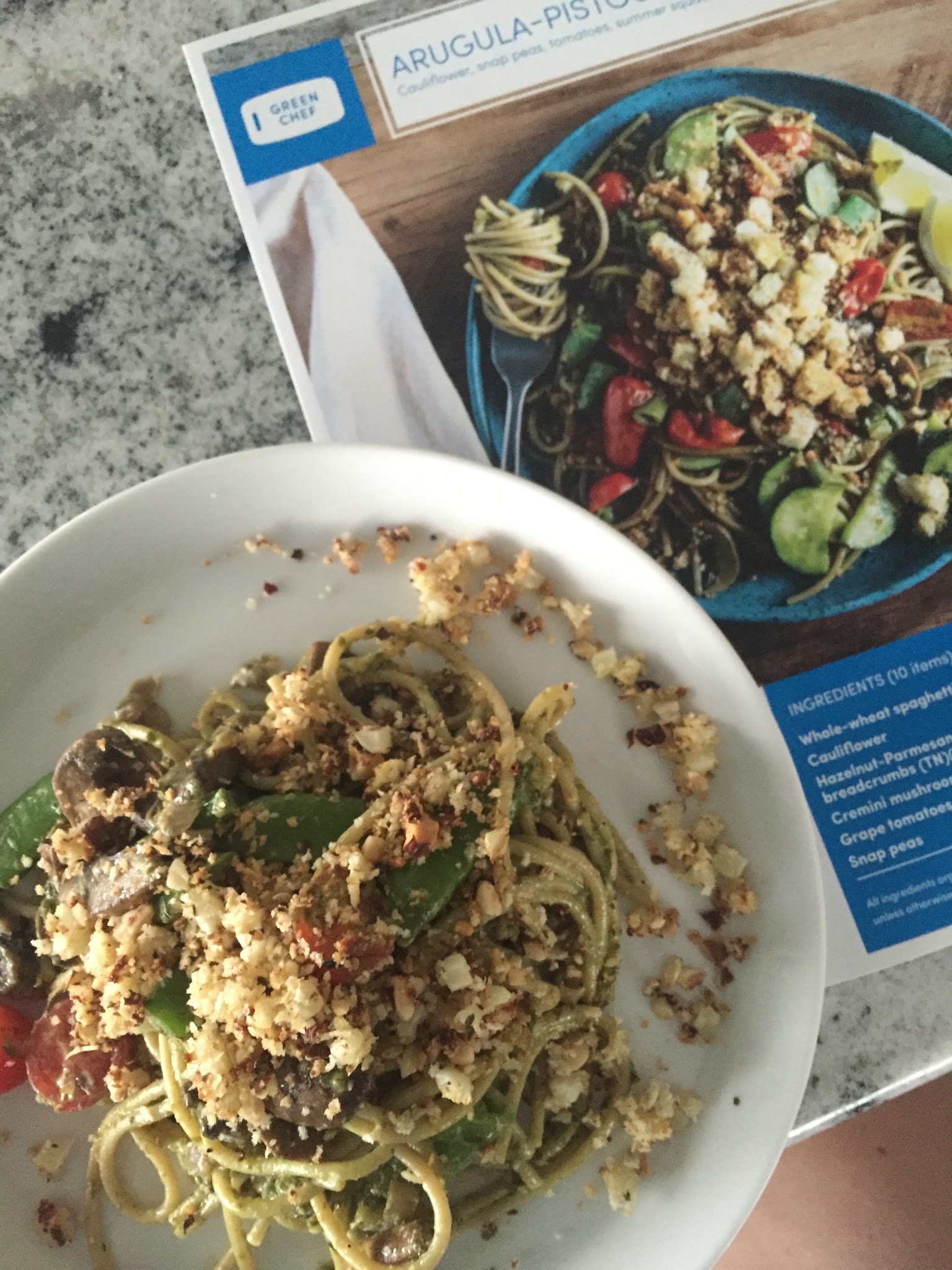 arugula pistou with hazelnut panko and summer veggies — image 2