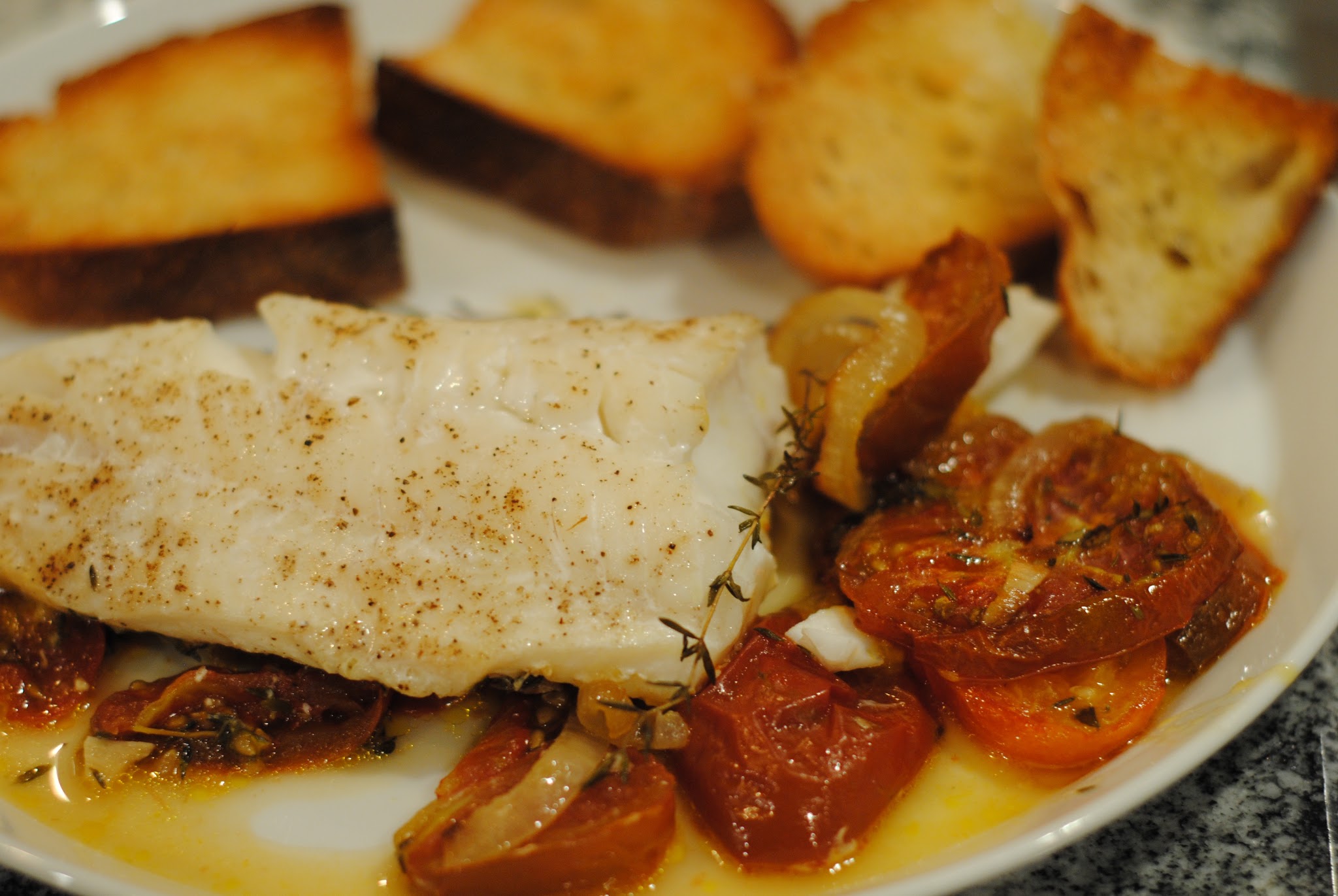 Cod with roasted tomato thyme sauce — image 4