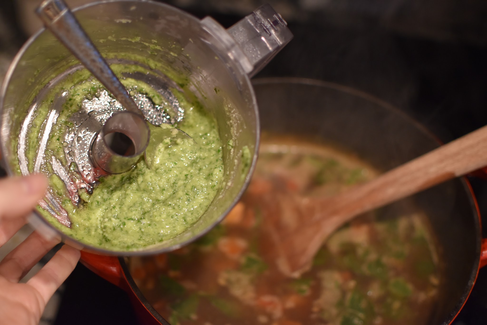 chicken & spinach soup with fresh pesto — image 2