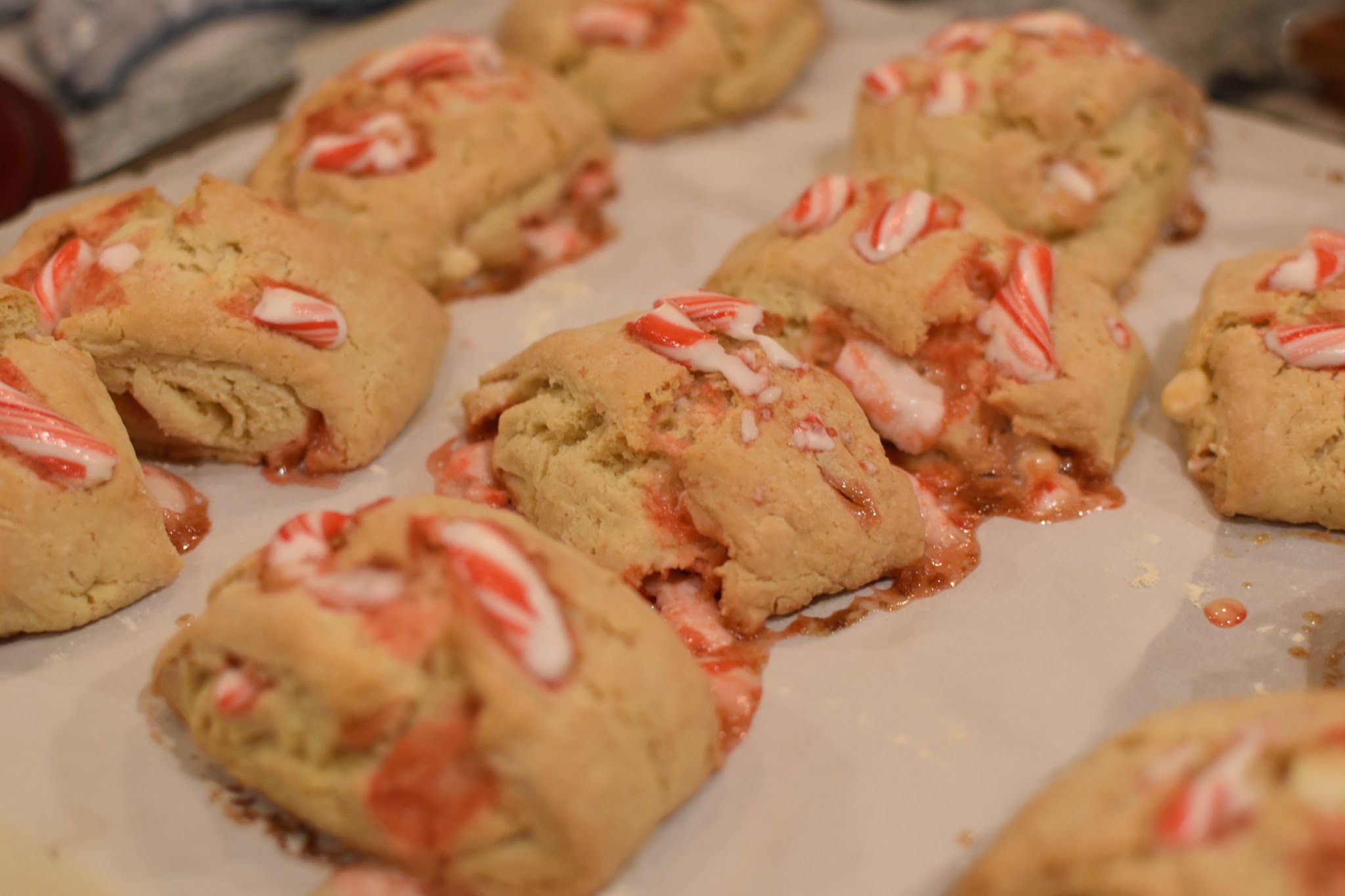 peppermint white chocolate scones — image 4