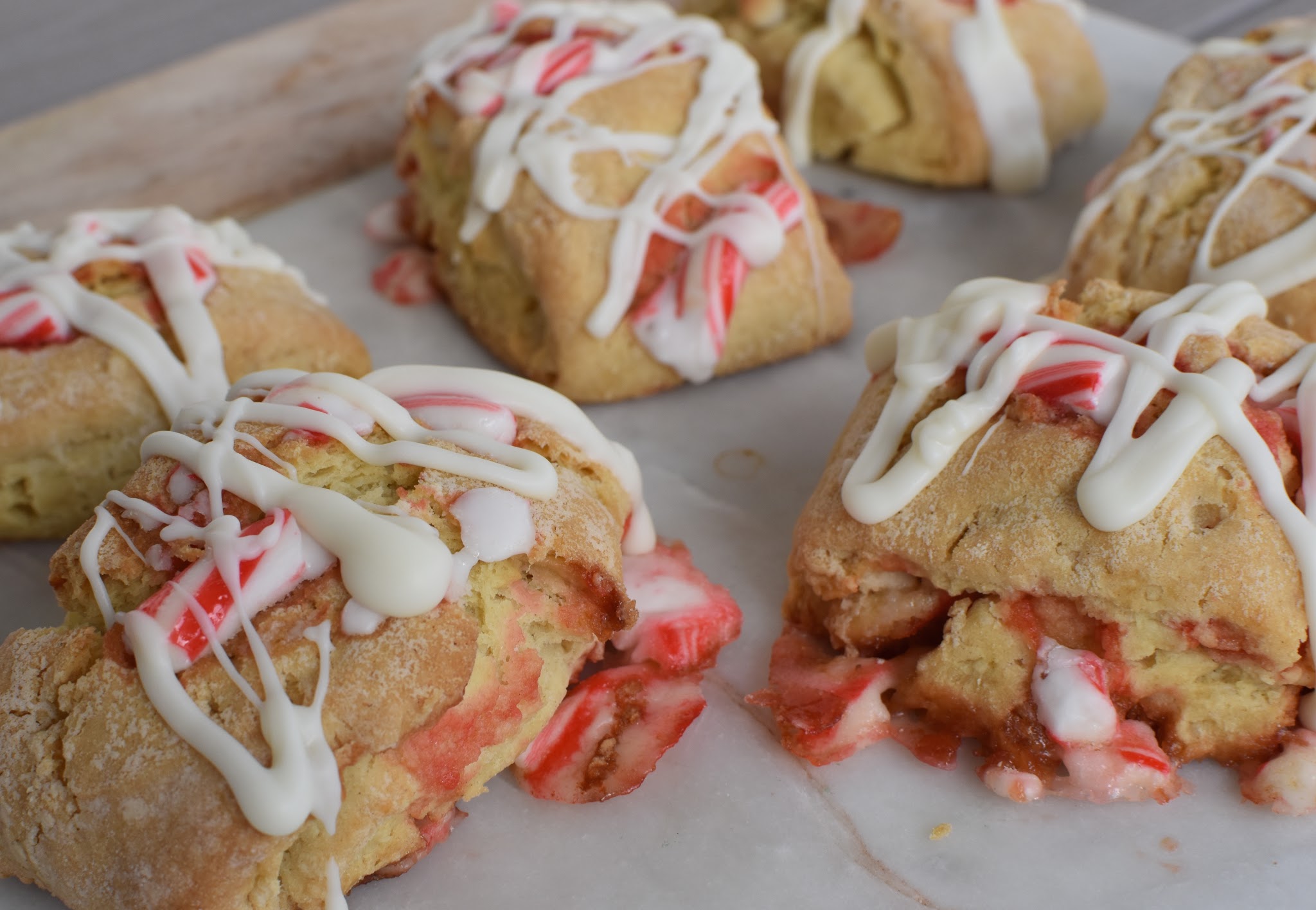 peppermint white chocolate scones