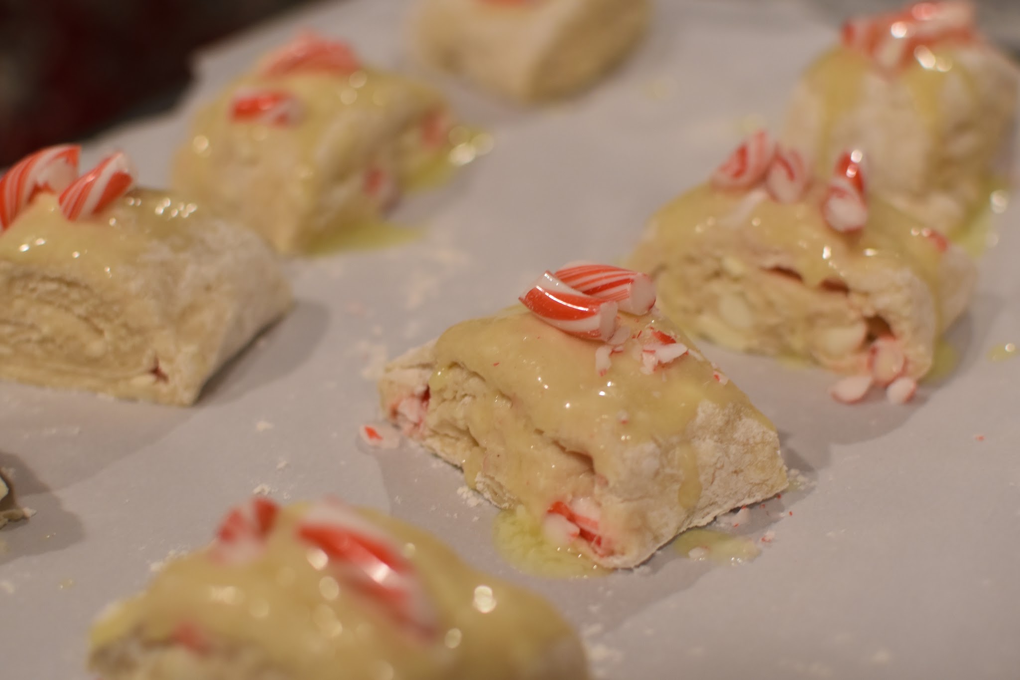 peppermint white chocolate scones — image 3
