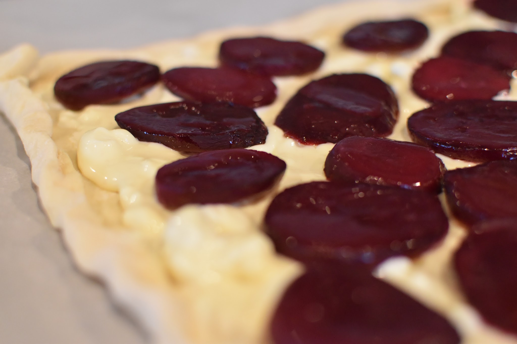 rustic asparagus beet tart — image 2