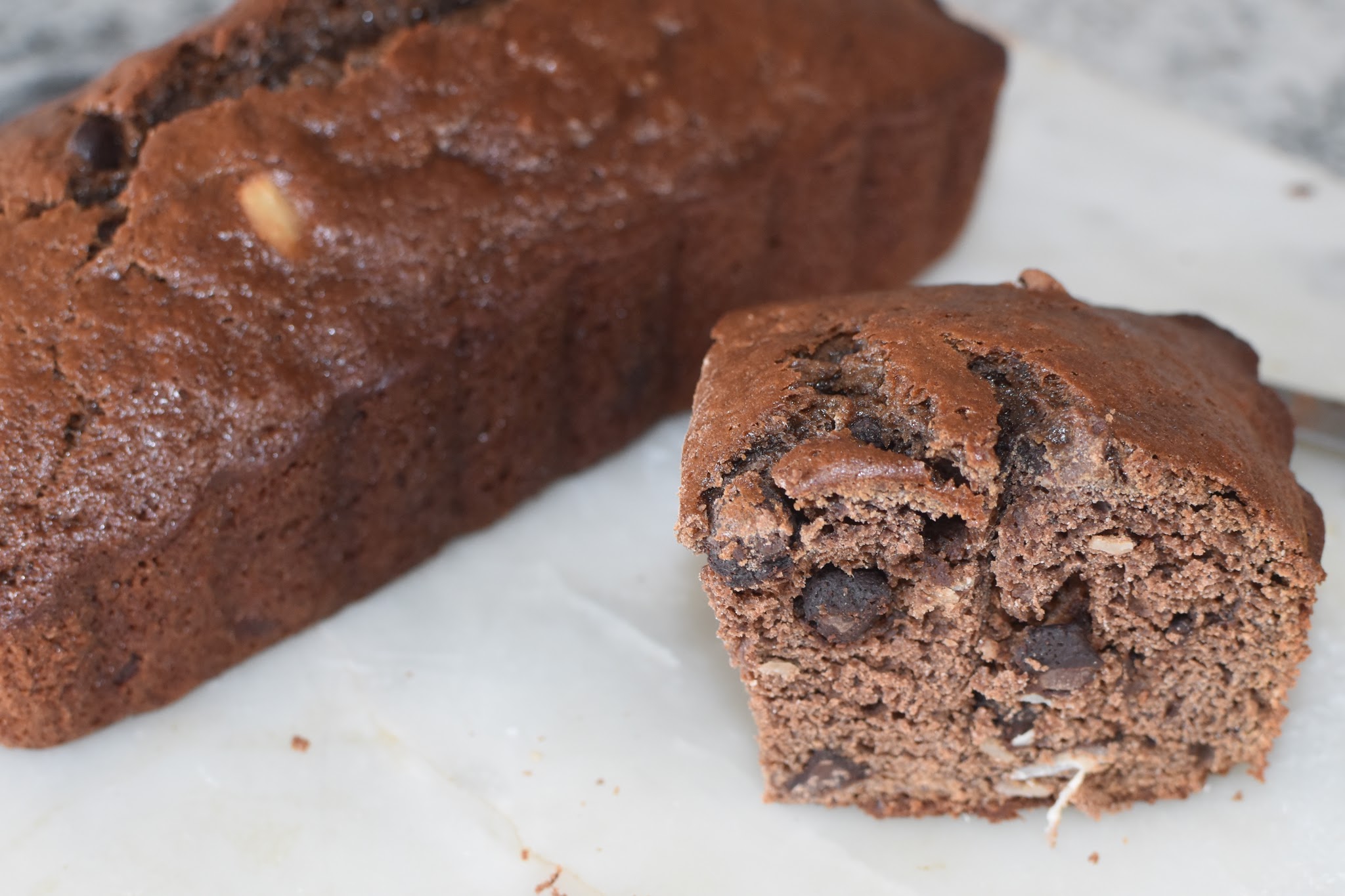 chocolate almond banana bread