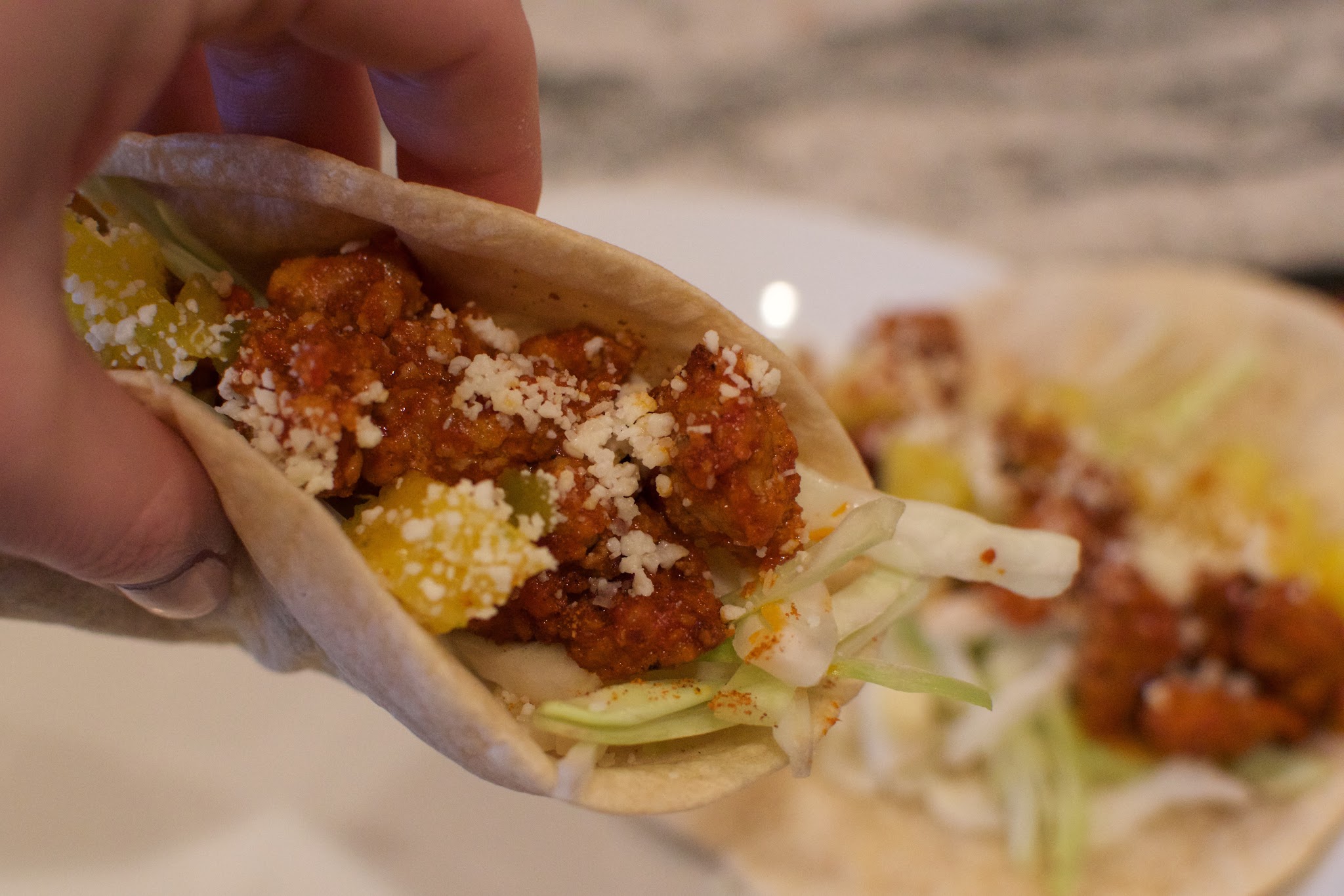 pork and cabbage tacos with pineapple salsa