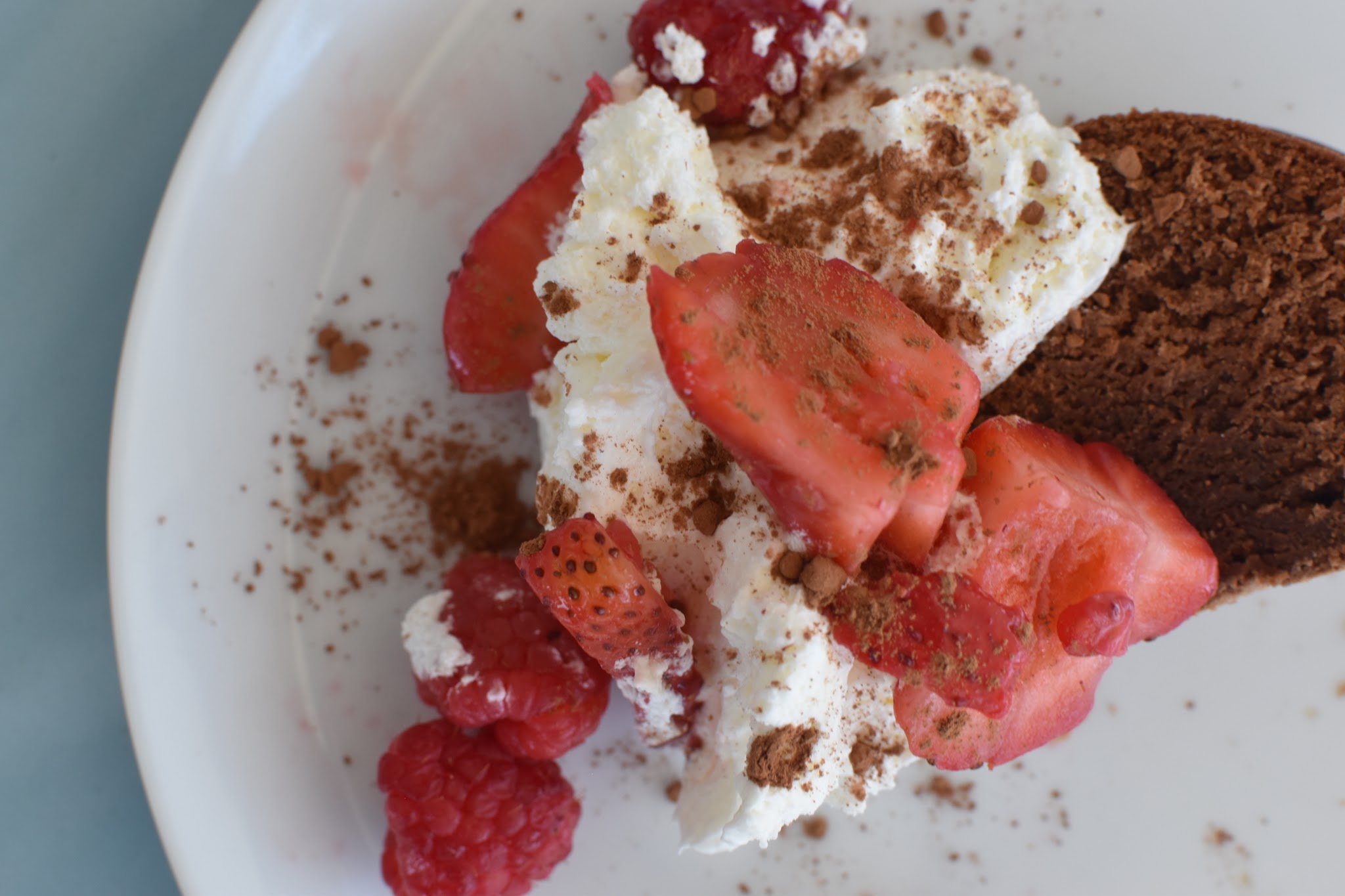 salted chocolate cake with fresh berries