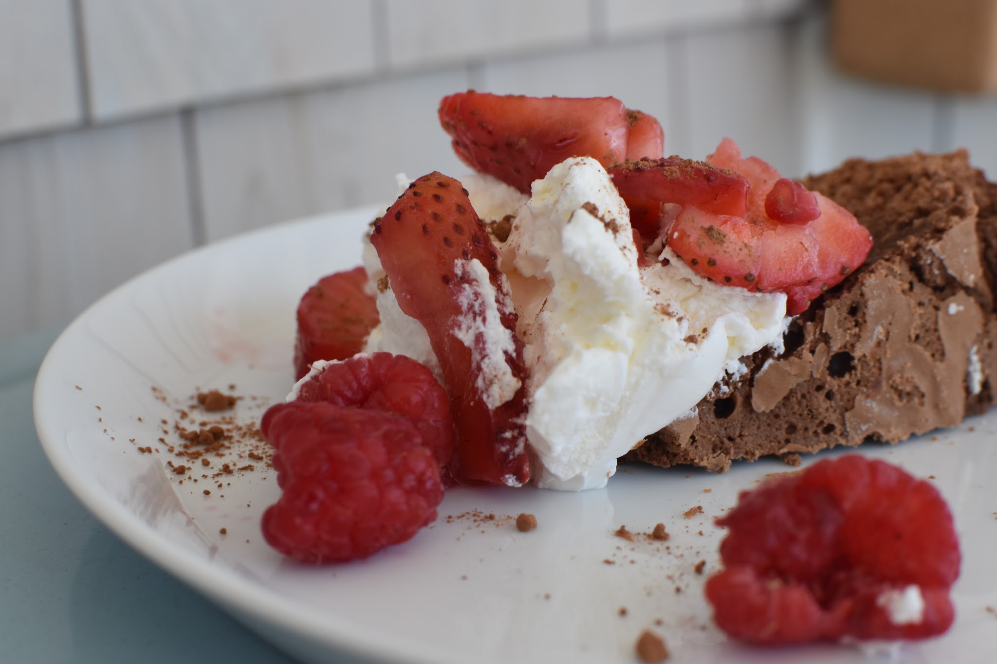 salted chocolate cake with fresh berries — image 5