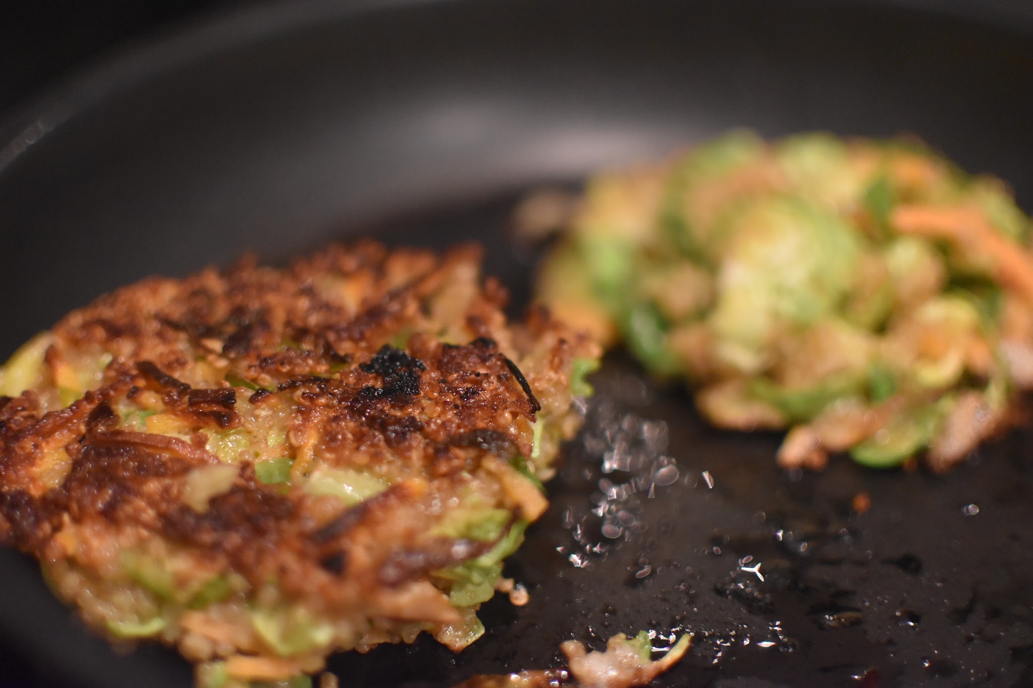 sweet potato and brussel sprout quinoa cakes — image 2