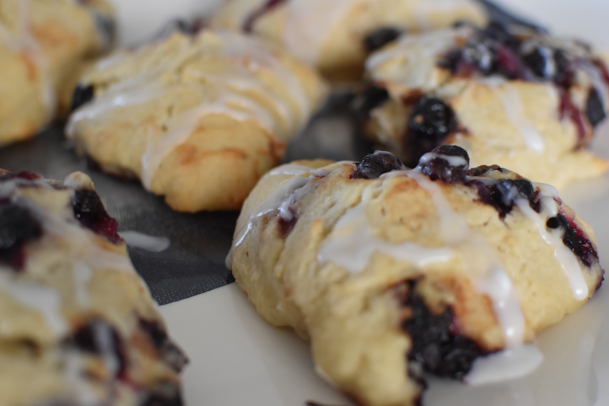 blueberry coconut basil cloud scones