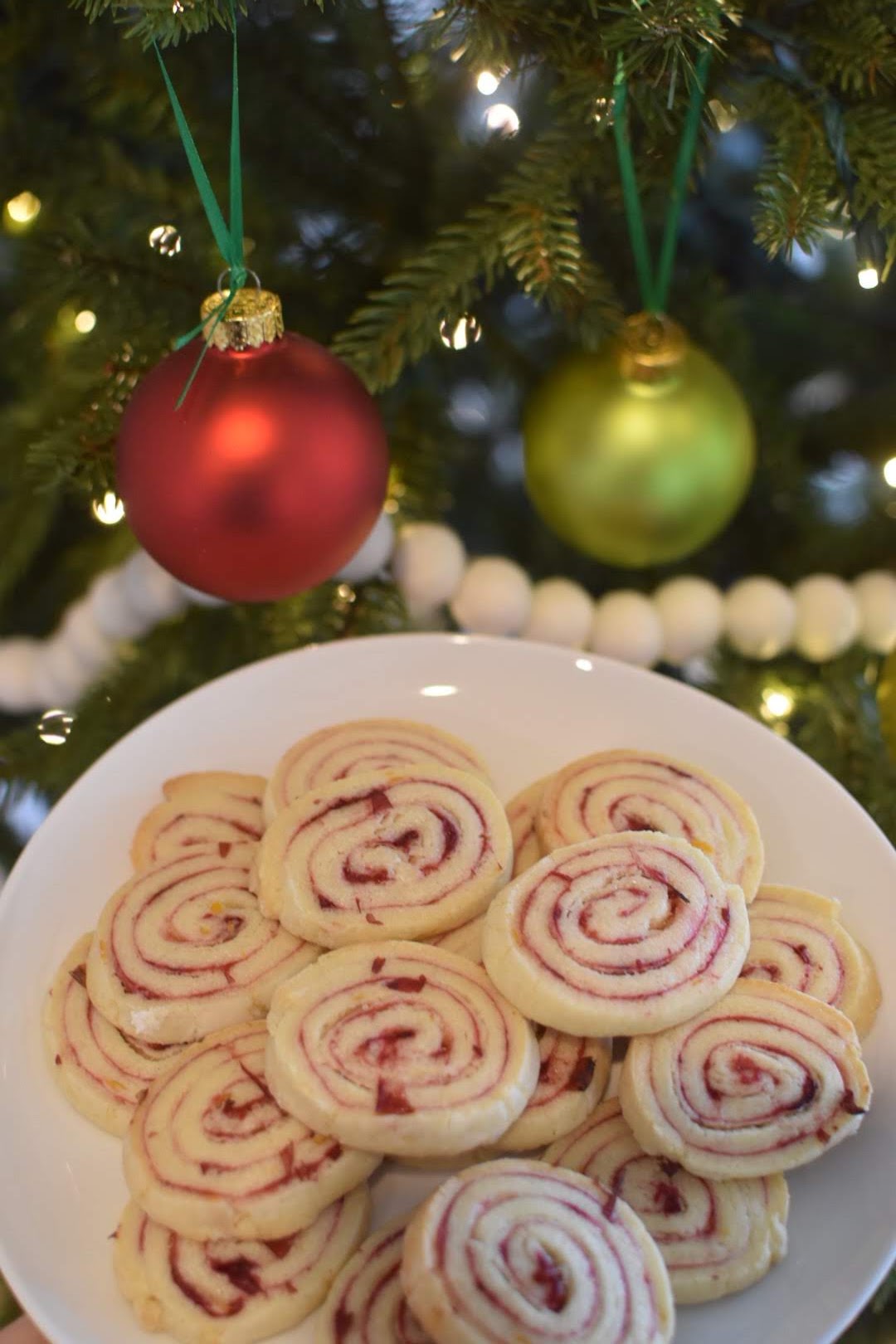 cranberry orange swirl cookies