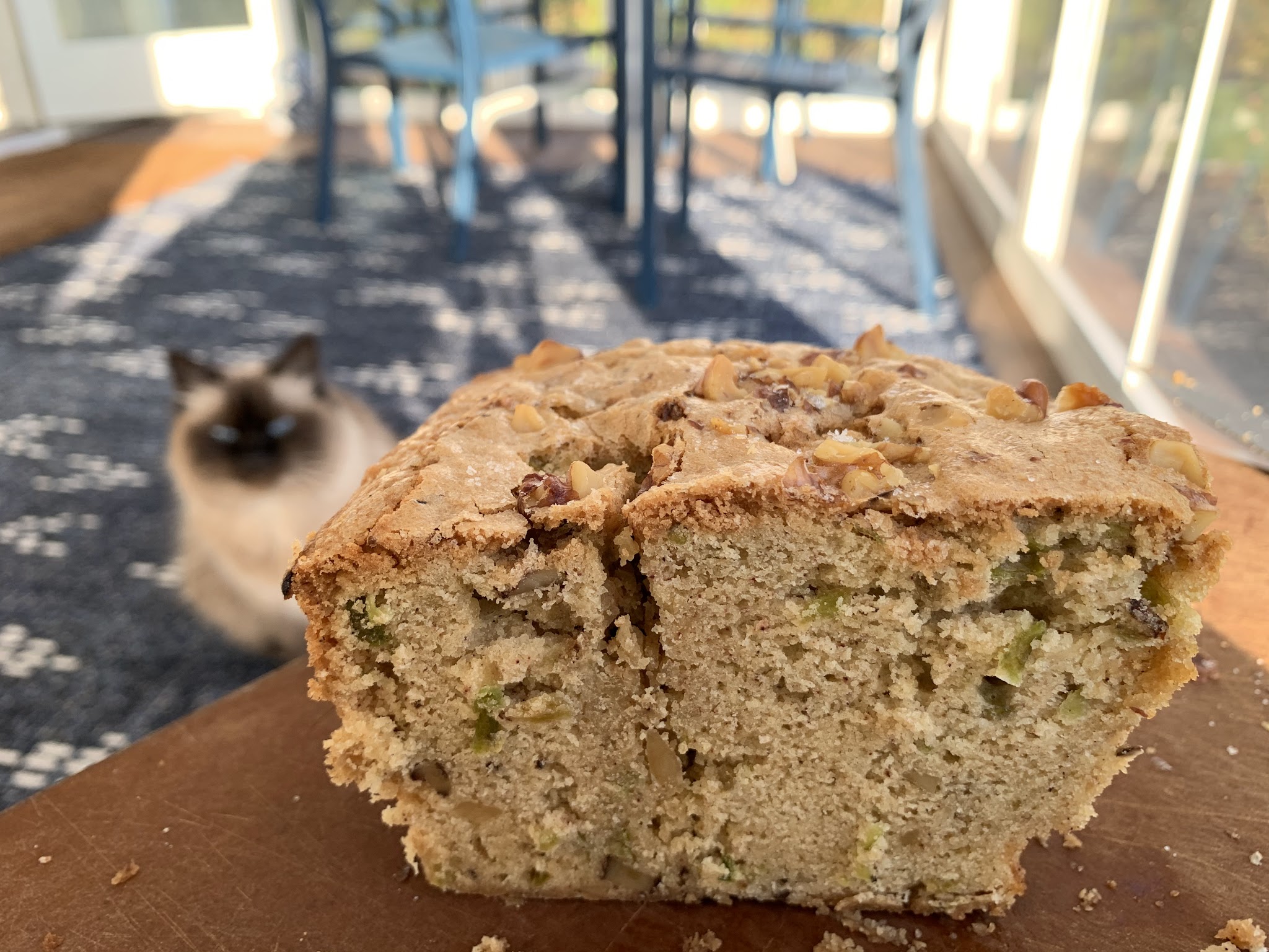 green tomato walnut cinnamon bread