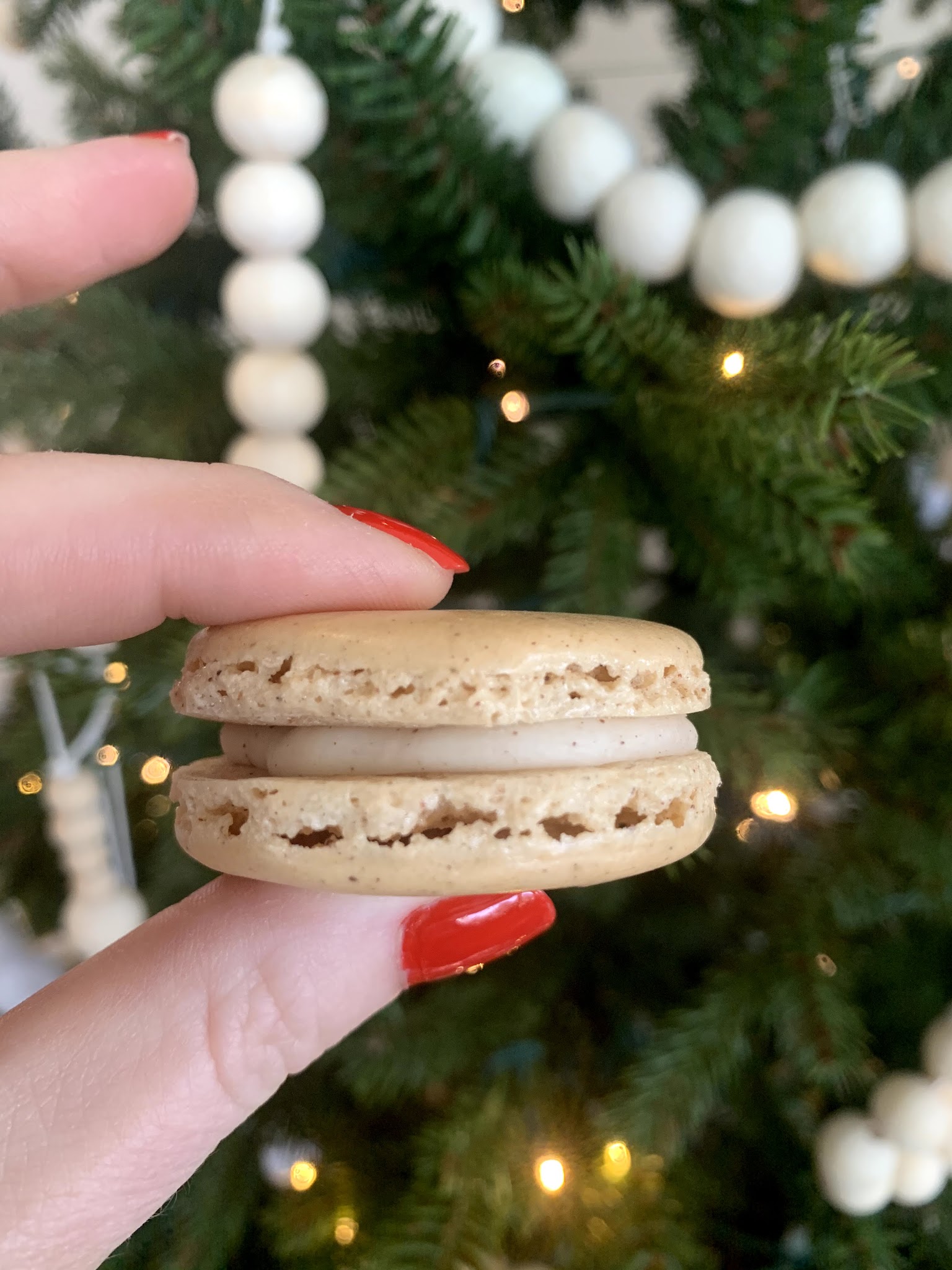 gingerbread macarons