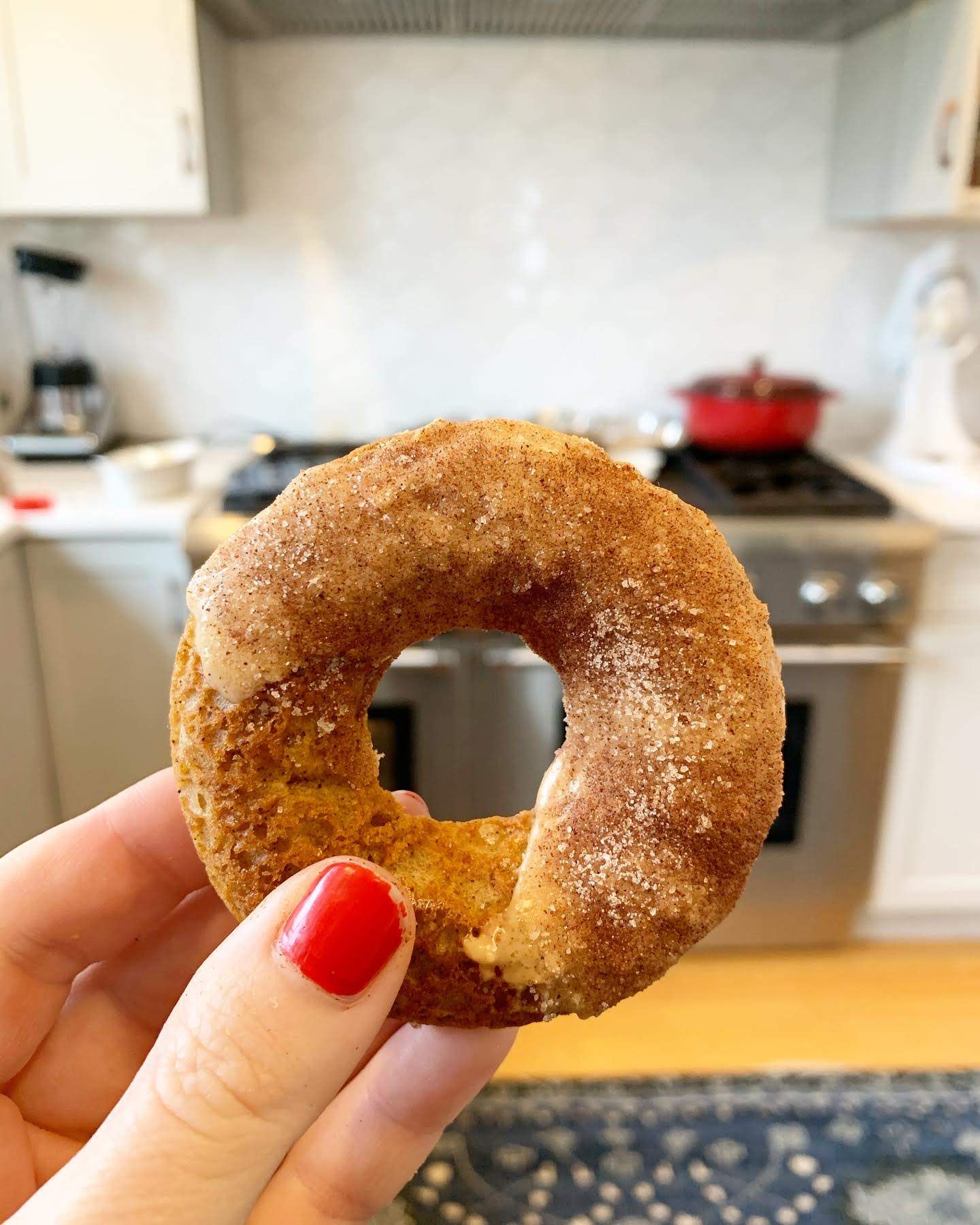 buttermilk cinnamon peanut butter donuts