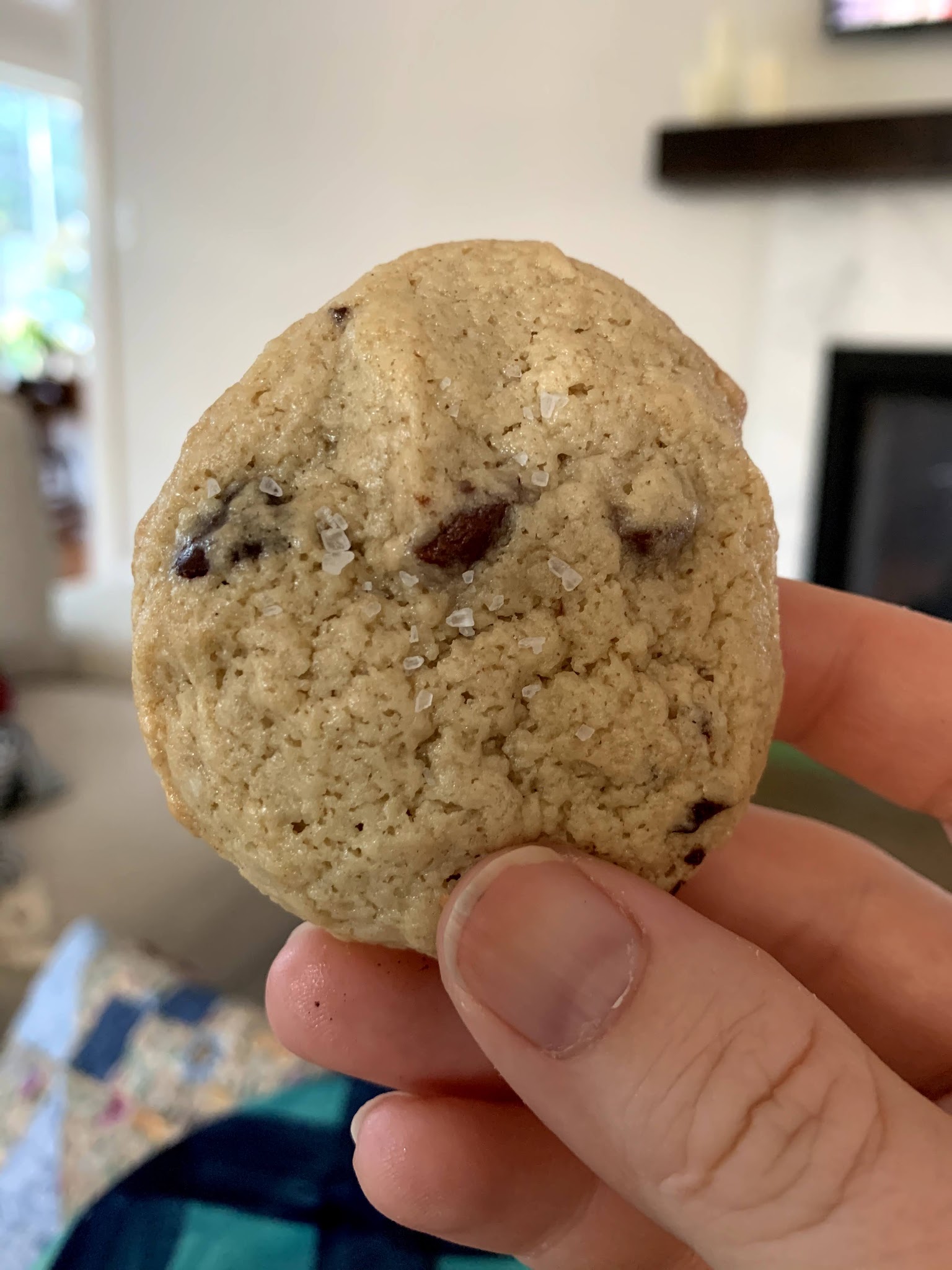 very delicious tahini chocolate chip cookies