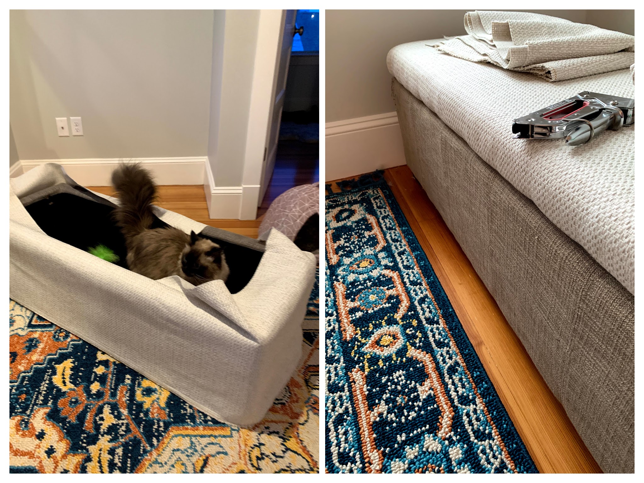 Reupholstering a storage bench — image 3